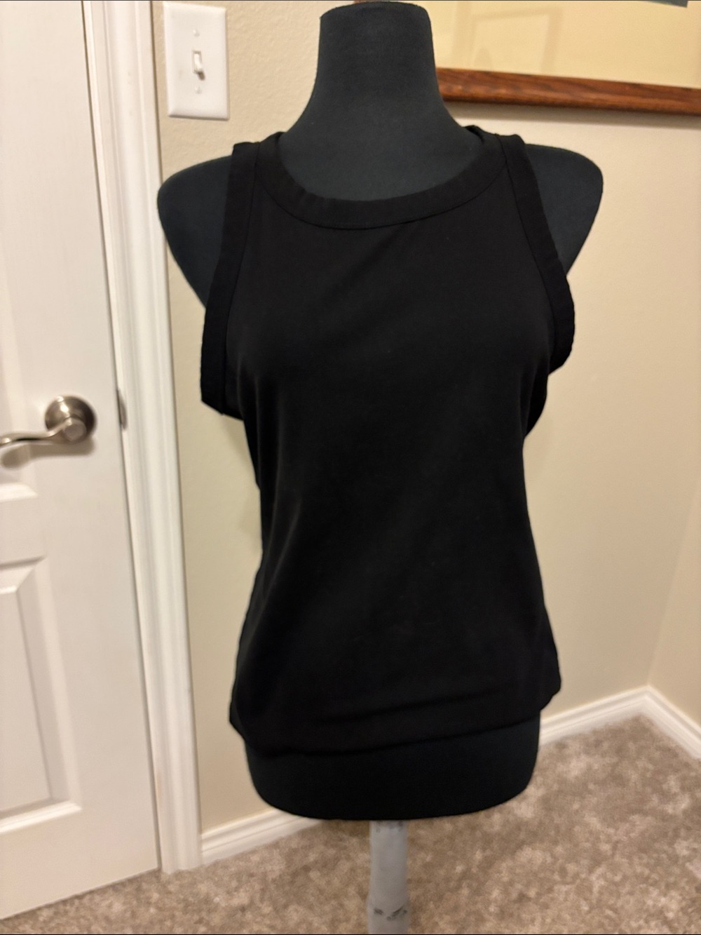 Essential Black High-Neck Tank Top